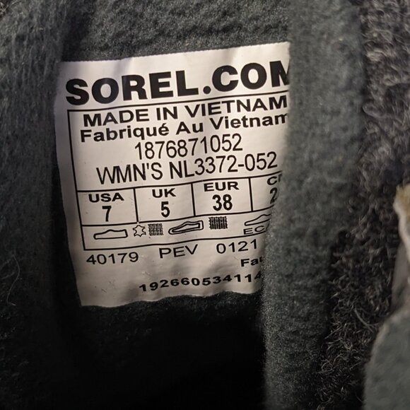 Sorel Kinetic Caribou Waterproof Boots, Quarry, Women's 7 - Picture 8 of 8